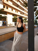 Women's Elastic Waist Wide-Leg Pants