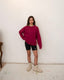Crew Neck Basic Knitted Sweatshirt