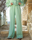 Women's High-Waist Wide-Leg Trousers