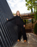 Women's Oversized Hoodie & Straight Wide Pants Set