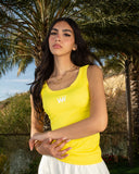 Ribbed scoop-neck tank, colour option — DWEGO
