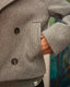 Cropped Double-Breasted Coat with Hoodie
