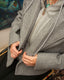 Cropped Double-Breasted Coat with Hoodie