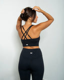 DWEGO racerback training top in black — DWEGO