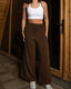 Women's Full-Length Wide Drape Pants