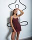 Two-Tone Mini Dress With Shorts