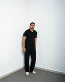 Men's Open-Collar Polo Shirt