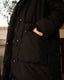 Black Longline Puffer Jacket