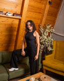 DWEGO wide-leg drape trousers — DWEGO