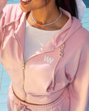 Women's Cropped Hoodie and Pants Set