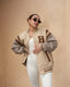 Varsity Women's Design Back Horse Embroidered Jacket