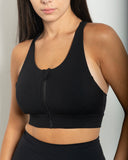 Women's Front-Zip Sports Bra Top