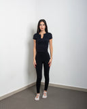 Women's Slim Fit Zip-Up T-Shirt