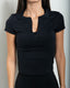 Slim Fit Zip-Up T-Shirt