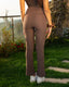 Women's Brown Straight-Cut Cotton Leggings
