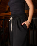 Women's Flowy Wide Trousers with Elastic Waist