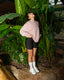 Oversized Crew Neck Long Sleeve Shirt