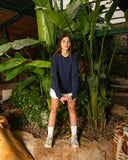 Oversized Crew Neck Long Sleeve Shirt