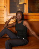 Sleeveless cotton top, colour option — DWEGO