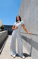 Women’s Wide-Leg Pants and Zip-Up Top Set