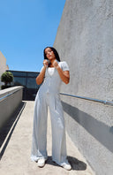 Women’s Wide-Leg Pants and Zip-Up Top Set