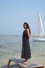 Women's Linen Dress with Open Back